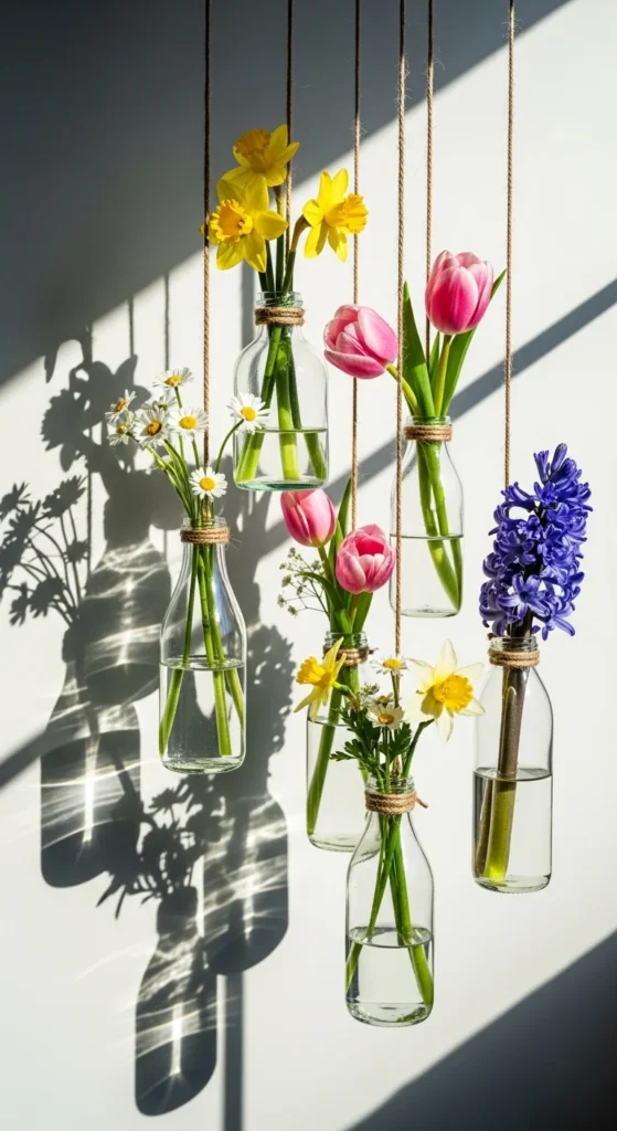 Hanging Bottle Florals