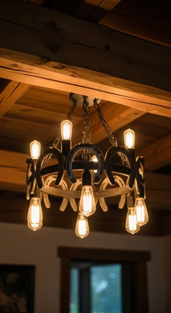 Hanging Horseshoe Chandelier