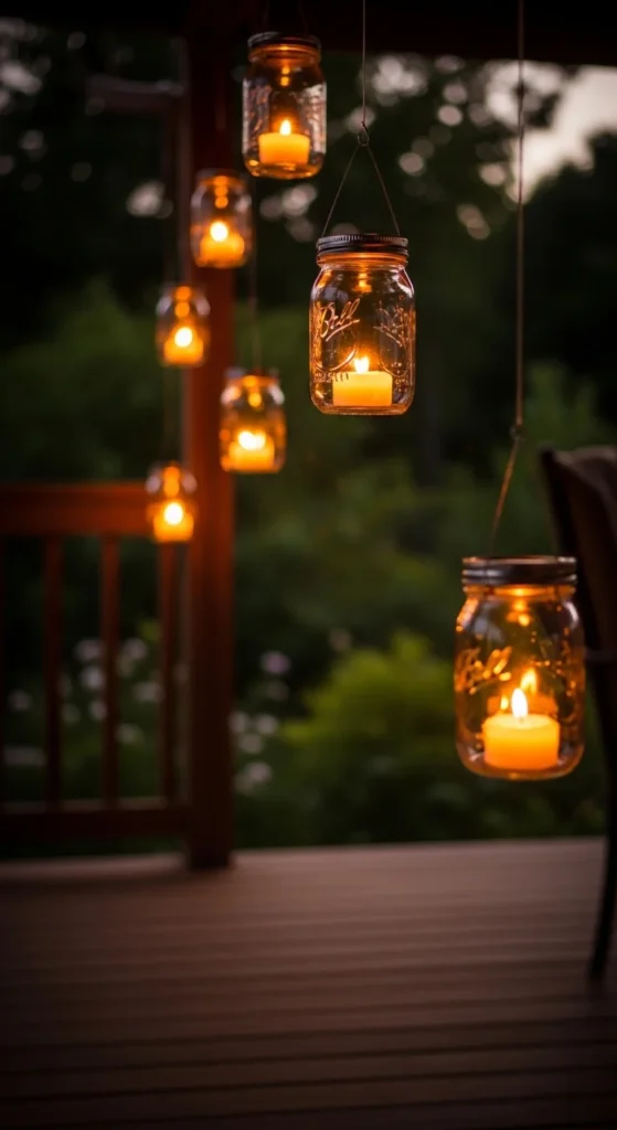 Hanging Mason Jar Lanterns