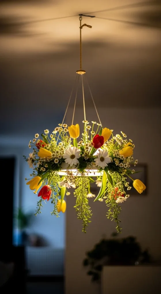 Hanging Spring Floral Chandeliers