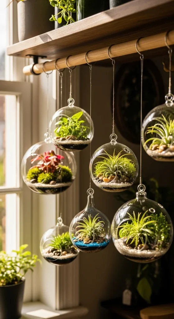 Hanging Terrariums for an Airy, Suspended Display
