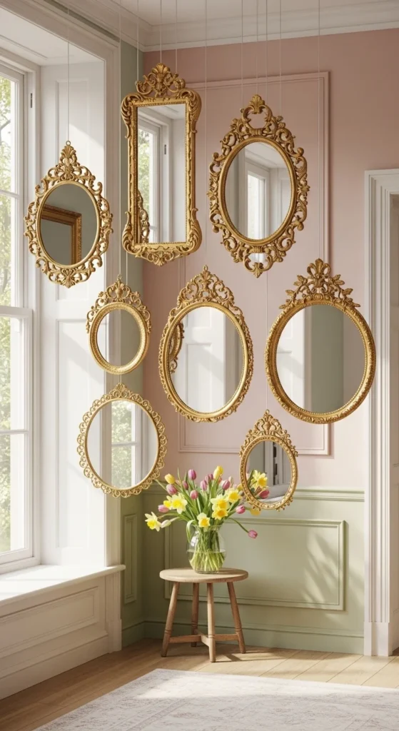 Hanging Vintage Mirrors