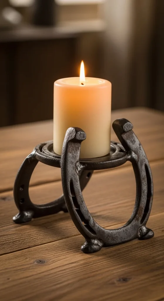 Horseshoe Candle Holders