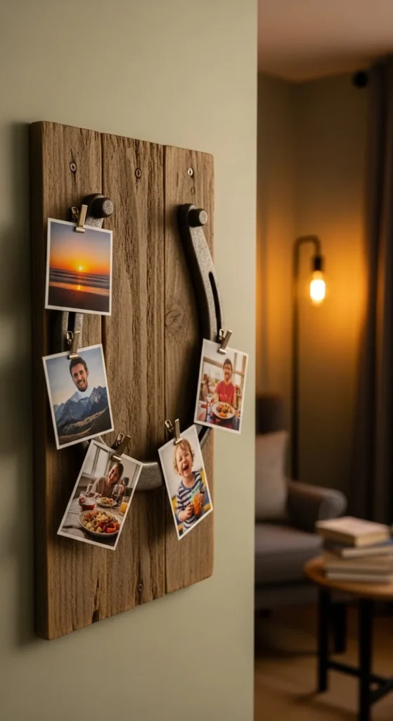 Horseshoe Photo Hanger