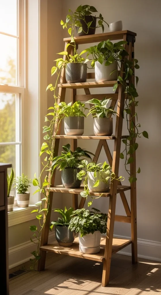 Indoor Plant Ladder Shelf