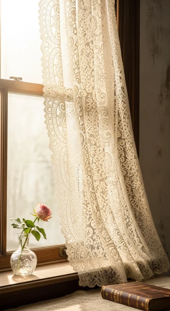 Lace Curtains for Vintage Charm