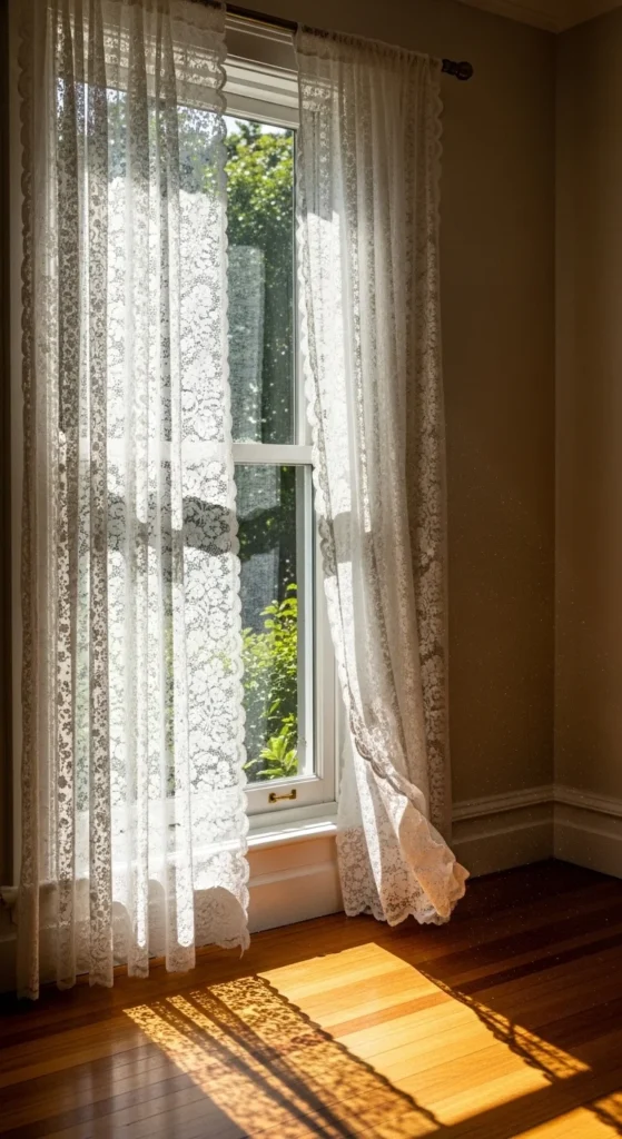 Lace Curtains with Natural Light