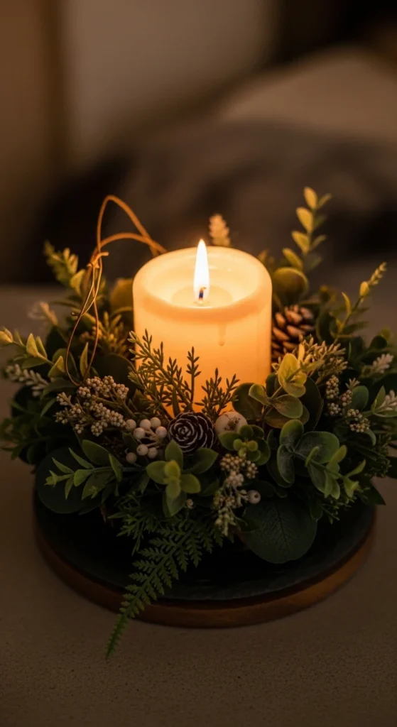 Lush Candle Centerpieces