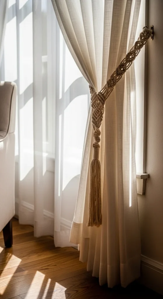 Macrame Window Tiebacks