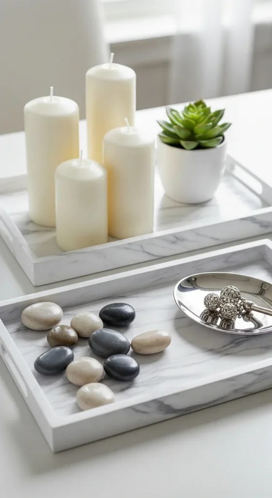 Marble-Inspired Serving Trays