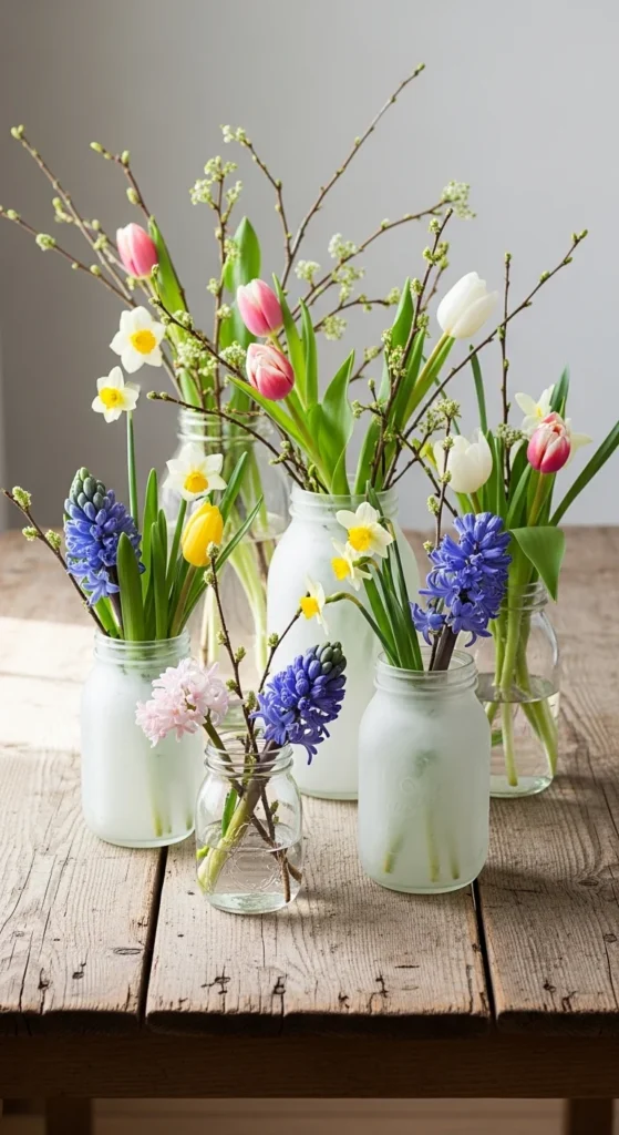 Mason Jars with Cloudy Glass