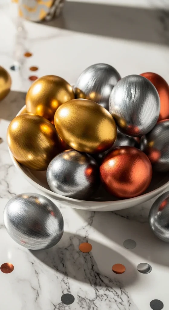 Metallic Easter Egg Accents