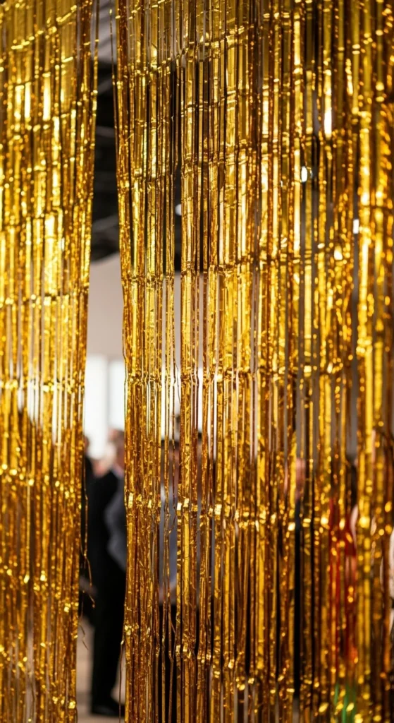 Metallic Fringe Curtains