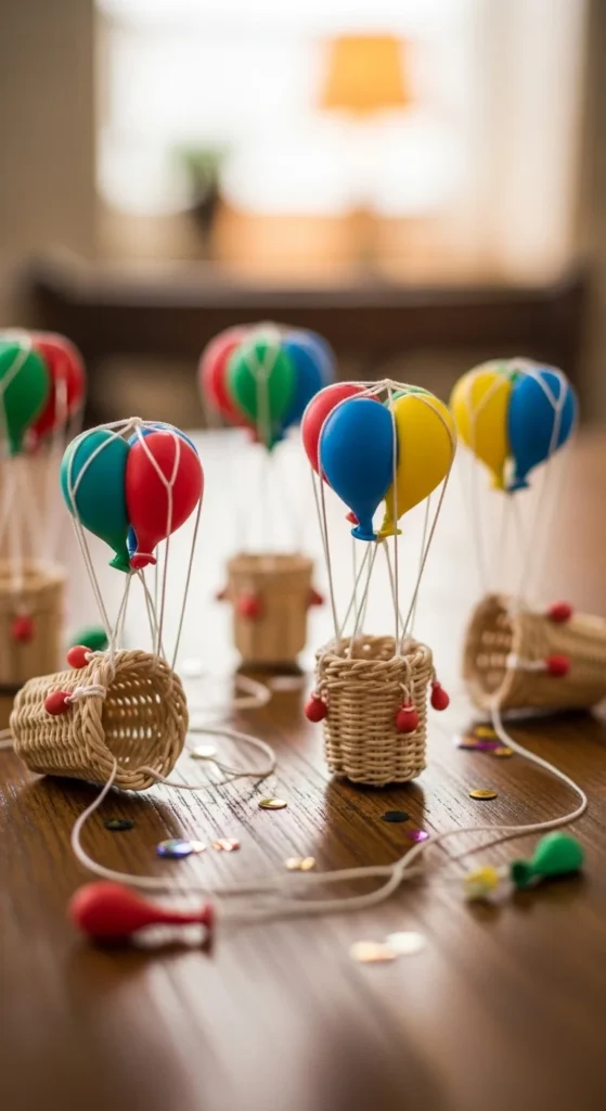 Mini Hot Air Balloon Centerpieces