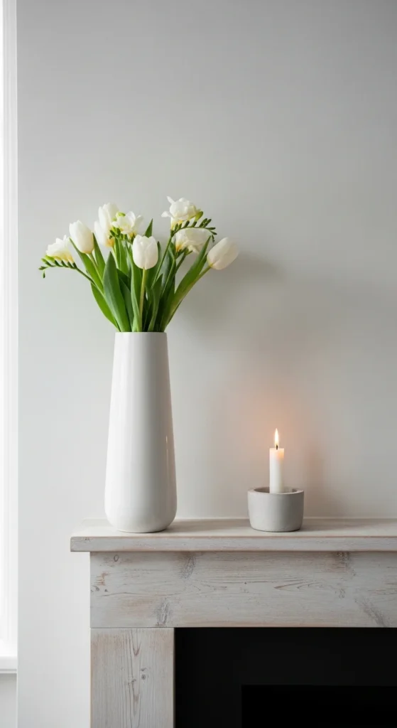 Minimalist Mantel Decor