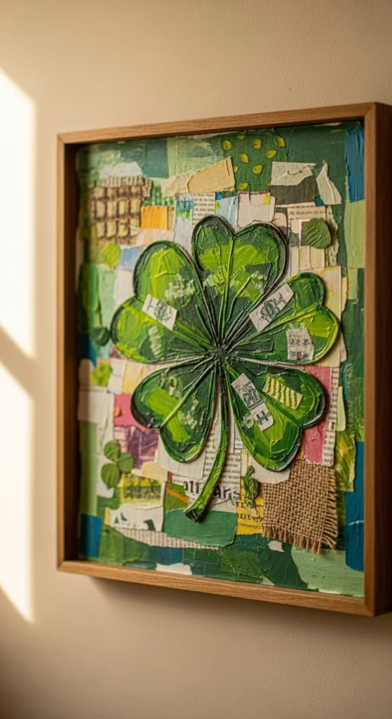 Mixed Media Clover Collages