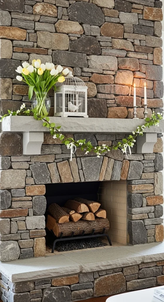 Natural Stone Fireplace Surround