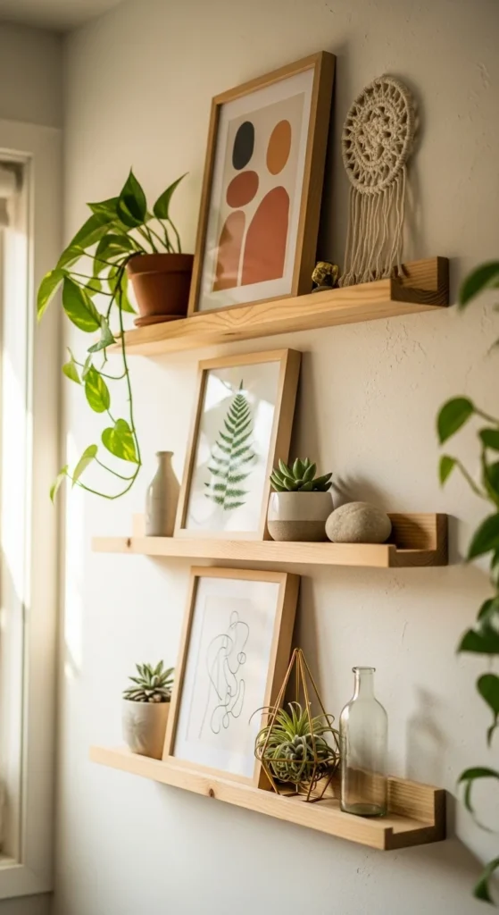 Natural Wood Picture Ledges