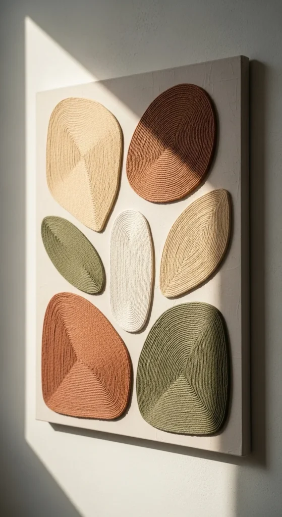 Neutral Wall Art With Organic Shapes