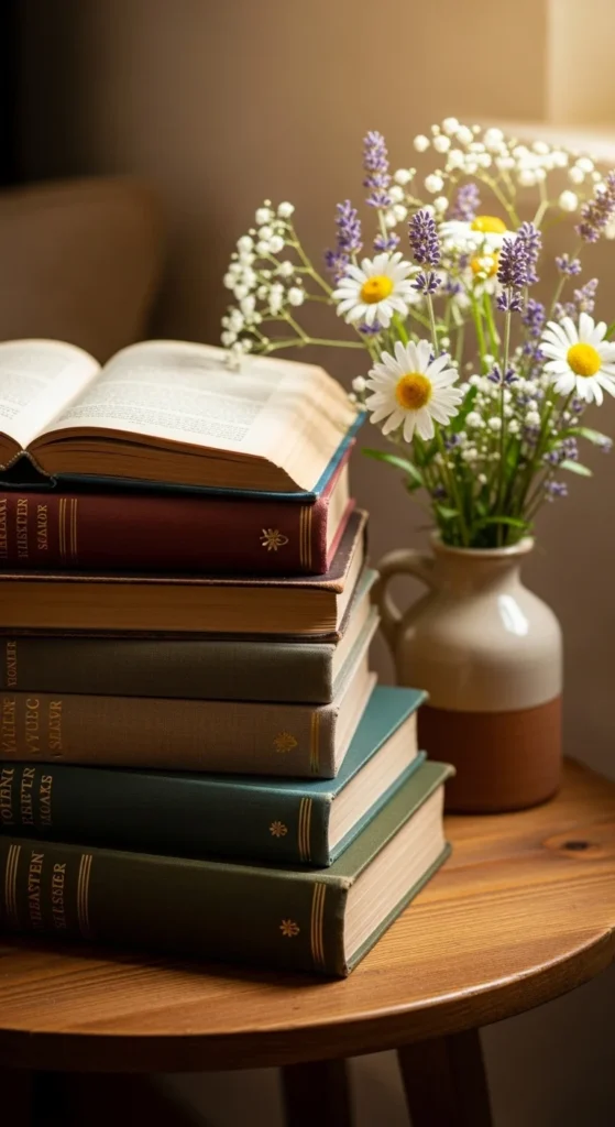 Old Books Stacked as Decor