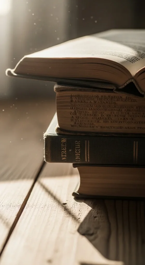 Old Books with Faded Covers