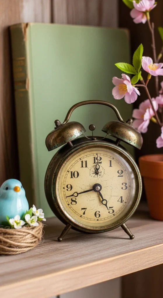 Old Clocks as Shelf Decor