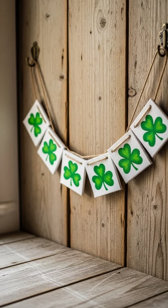 Painted Canvas Shamrocks