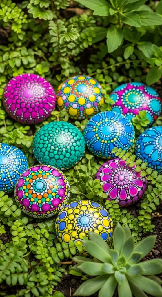 Painted Rock Garden Decor