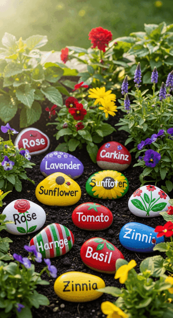 Painted Rock Garden Markers