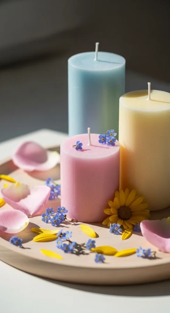 Pastel Candle Trio