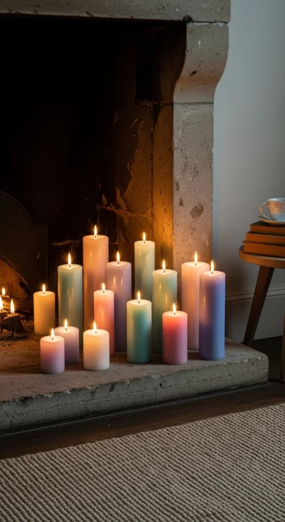 Pastel Candles for Soft Lighting