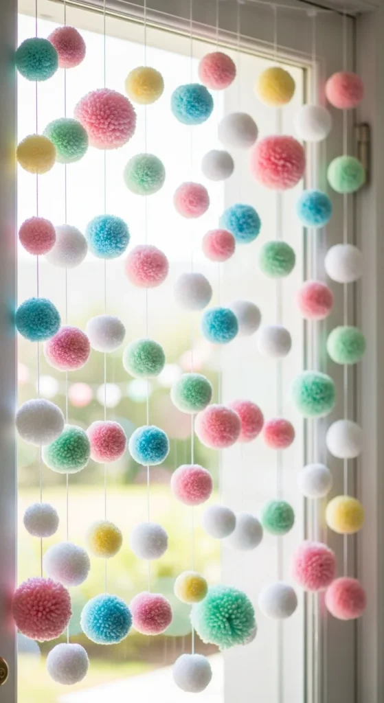 Pom-Pom Curtain Garland