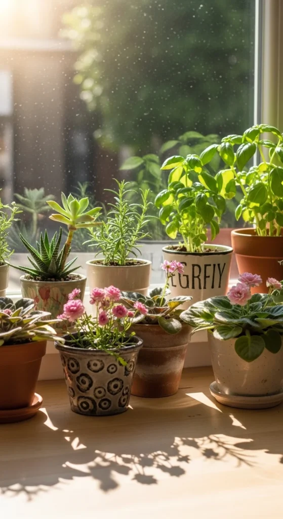 Potted Plants on the Windowsill