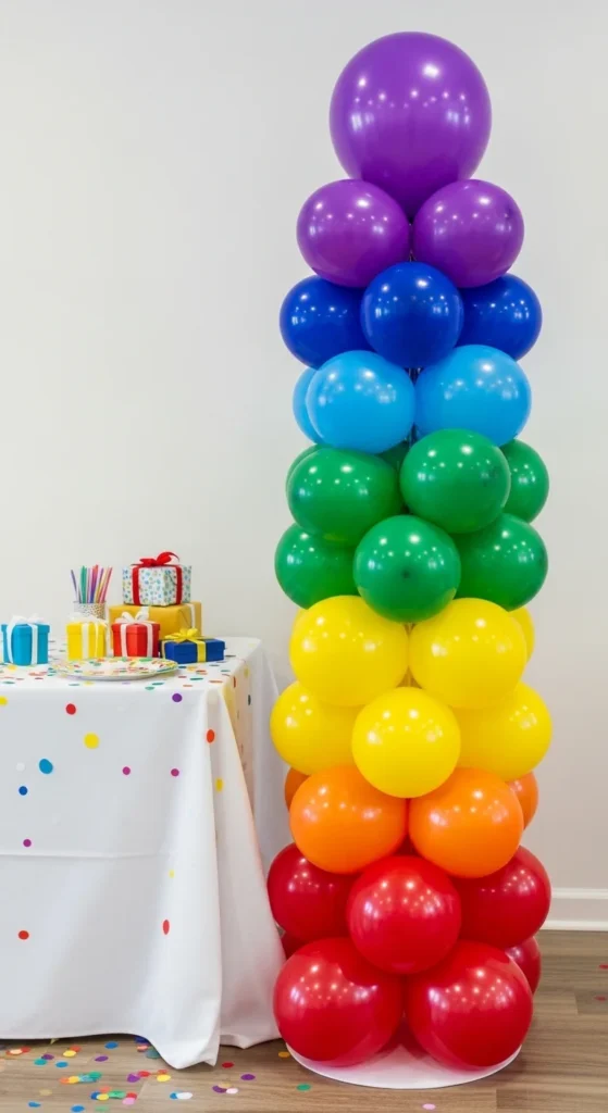 Rainbow Balloon Towers