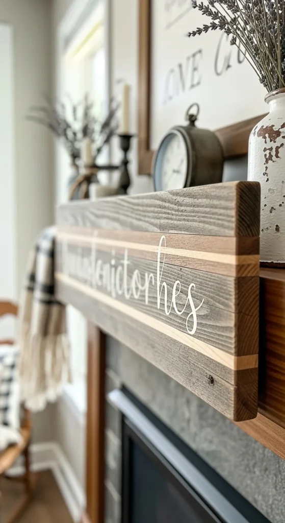 Reclaimed Wood Family Name Sign