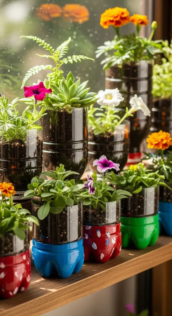 Recycled Bottle Planters