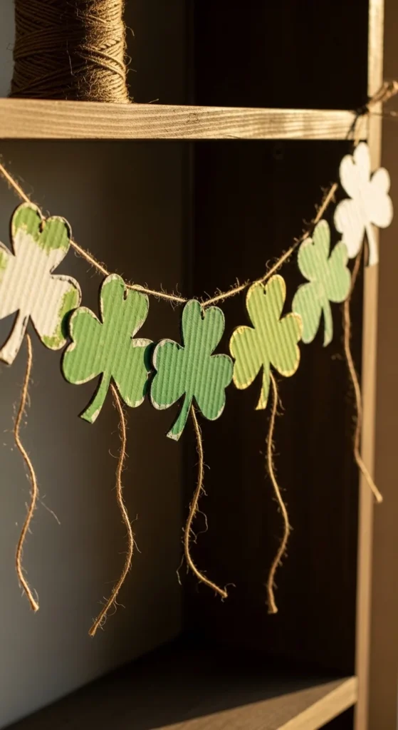 Recycled Cardboard Shamrocks