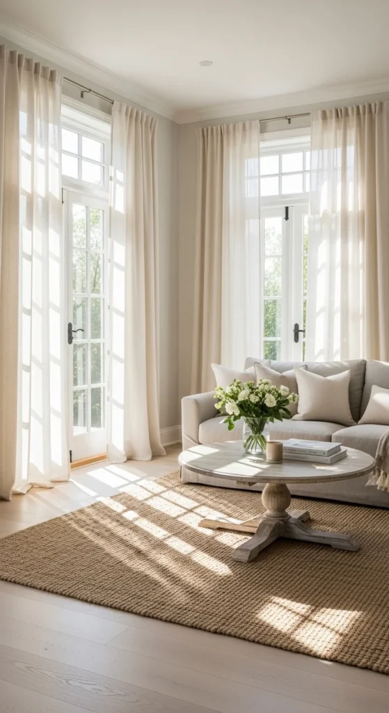 Refresh with Neutral Linen Curtains