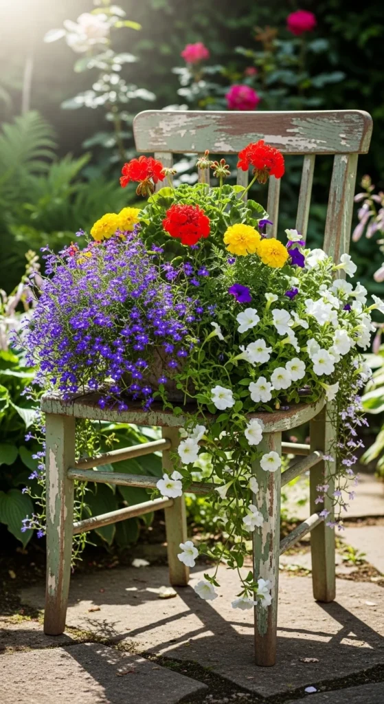 Repurpose Old Furniture into Outdoor Decor