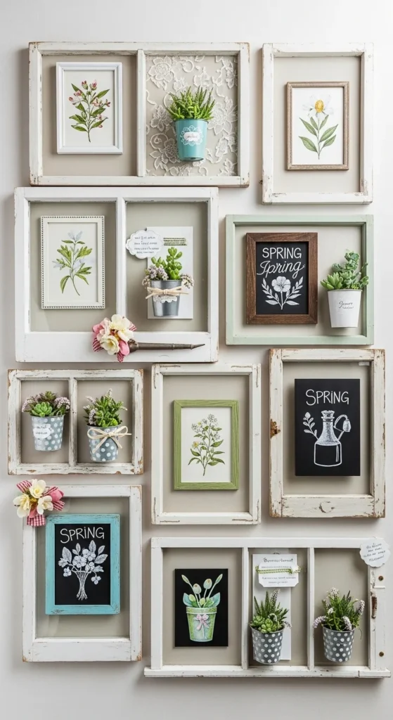 Repurposed Thrifted Window Frames