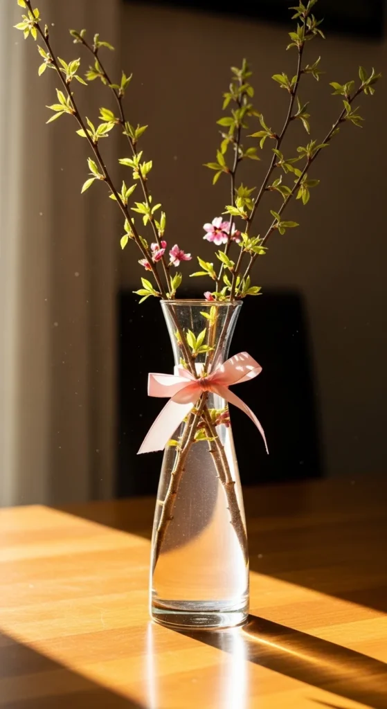 Ribbon and Branch Vase