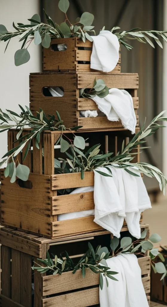 Rustic Wooden Crates for Storage