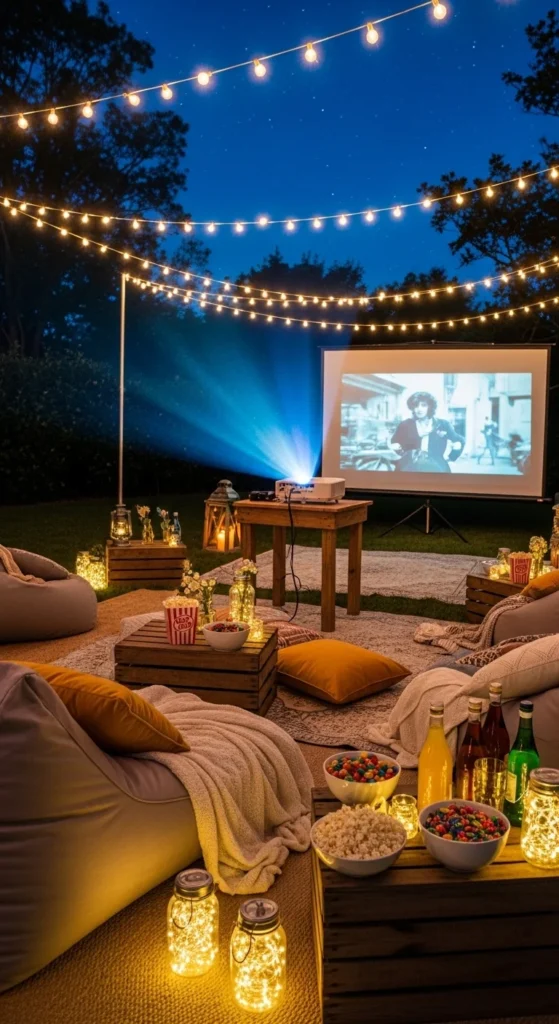 Set Up an Outdoor Movie Night Area