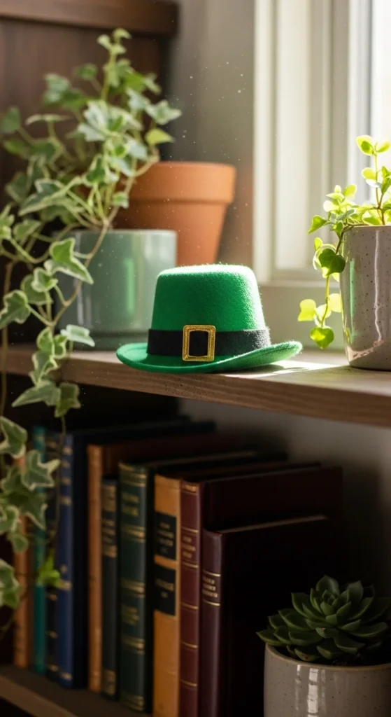 Shelf-Sitting Leprechaun Hats