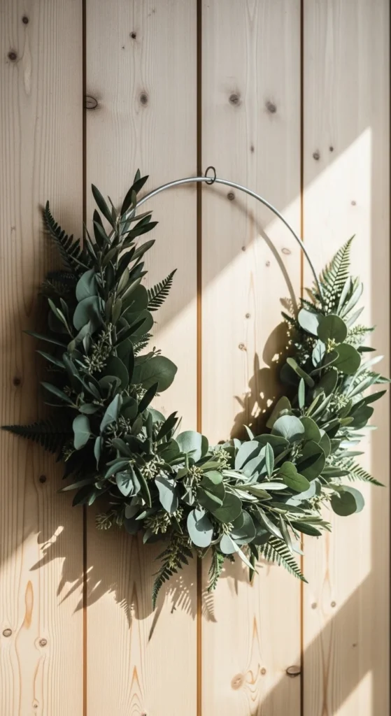 Simple Greenery Hoop Wreath