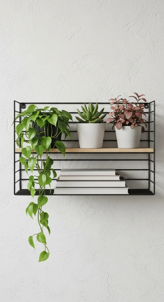 Simple Wire Shelving for an Industrial Touch
