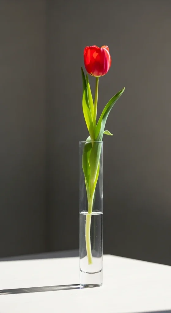 Single Stem in Tall Cylinder