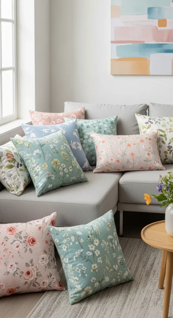 Soft Floral Cushions