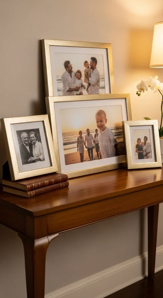 Soft Gold Framed Photographs