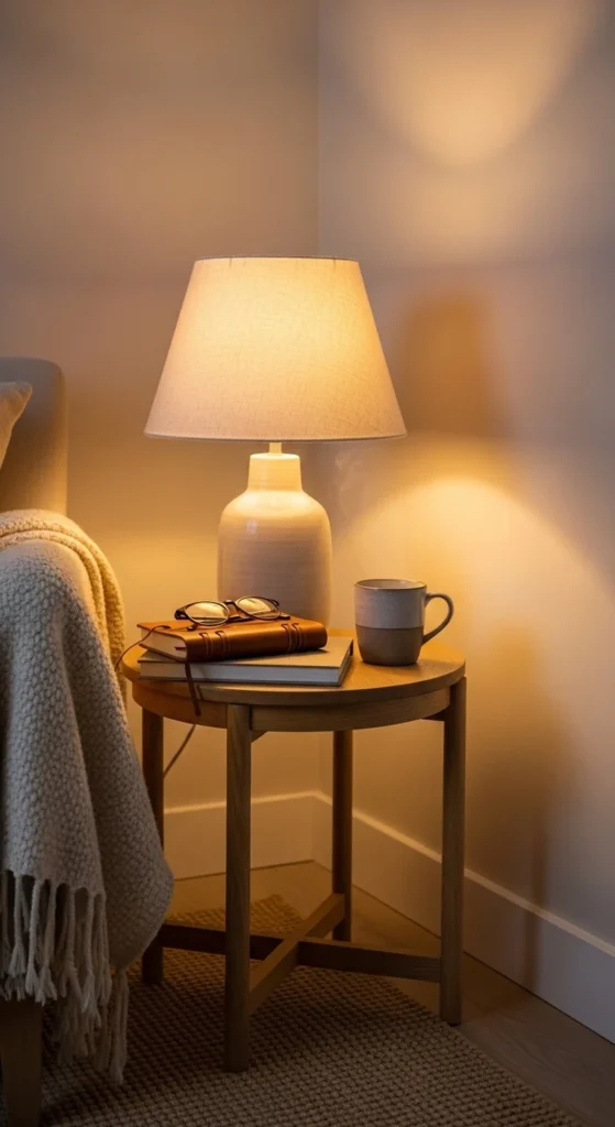 Soft Lighting with Linen Lampshades